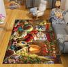 Christmas Rug  Santa Playroom and Bedroom Plush Carpet Non-slip  Soft Play Mat Bed Area Rug Parlor Decor