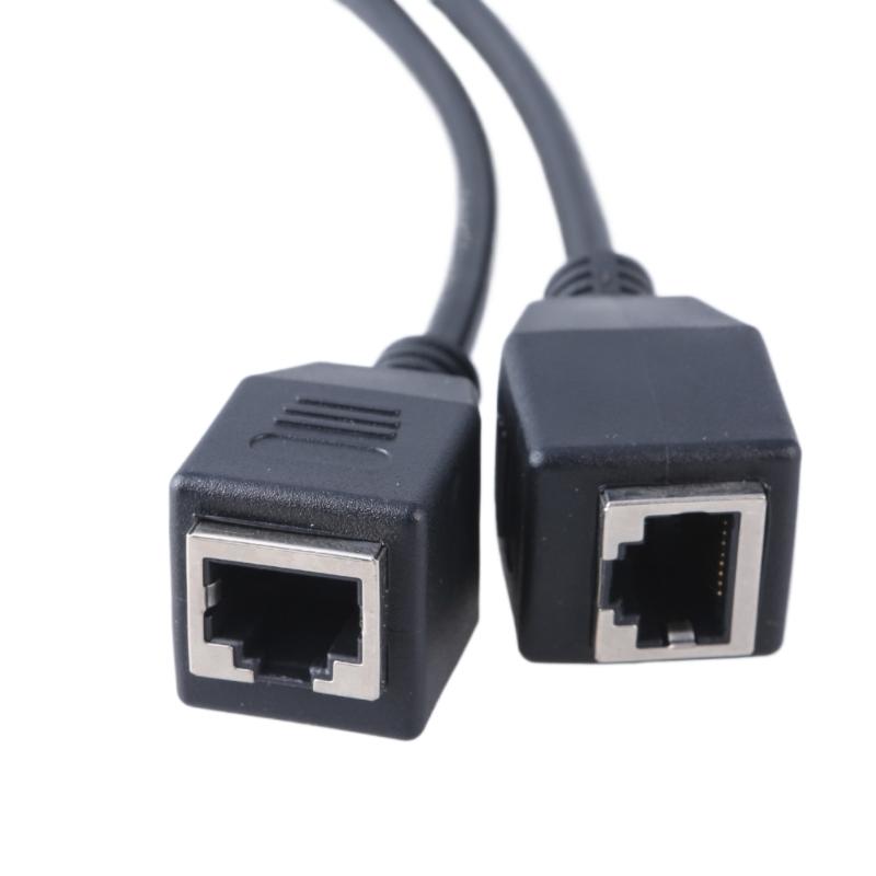 Ethernet-Splitter RJ45 1 Stecker auf 2 Buchsen Ethernet-Splitter-Adapterkabel für LAN-Ethernet-Verlängerungskabel 35 cm