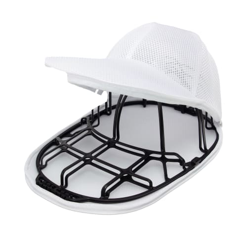 Goteeki Cap Washer, Hat Washing, Shape Preservation, Lining, Cap Washing Net, Baseball Cap Washer, Machine Washable, Includes Brim Bender (White)