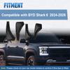 Mud Flaps Front Rear Mudguards for BYD Shark 6 2024-2026 Black Mud Guards Car Anti-Sand Guard Protector