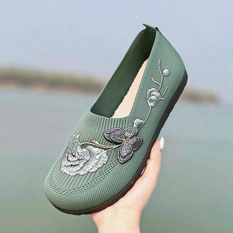 2026 Spring Breathable Comfort Slip-On Soft Sole Non-Slip Shoes 40 зелёный