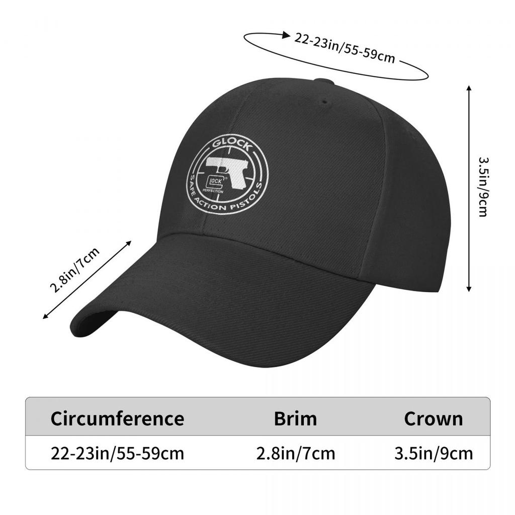 Punk taktická střelba Sportovní kšiltovka Glock Ženy Unisex Nastavitelná čepice táta Sportovní čepice Snapback
