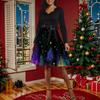 Women's Casual Fashion Long Sleeve Christmas Graphic Printed Vintage Long Dresses