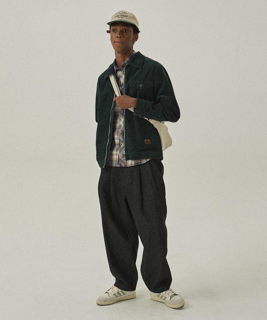 Magoodgan Hunter 5507 Corduroy Detroit Hunter Green Zip-Up Jacket