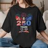 Unisex Unisex TShirt Eagle 250 Years of Freedom USA 17762026 Patriotic Vintage Pure Cotton Tees T Shirt Clothing Birthday Present