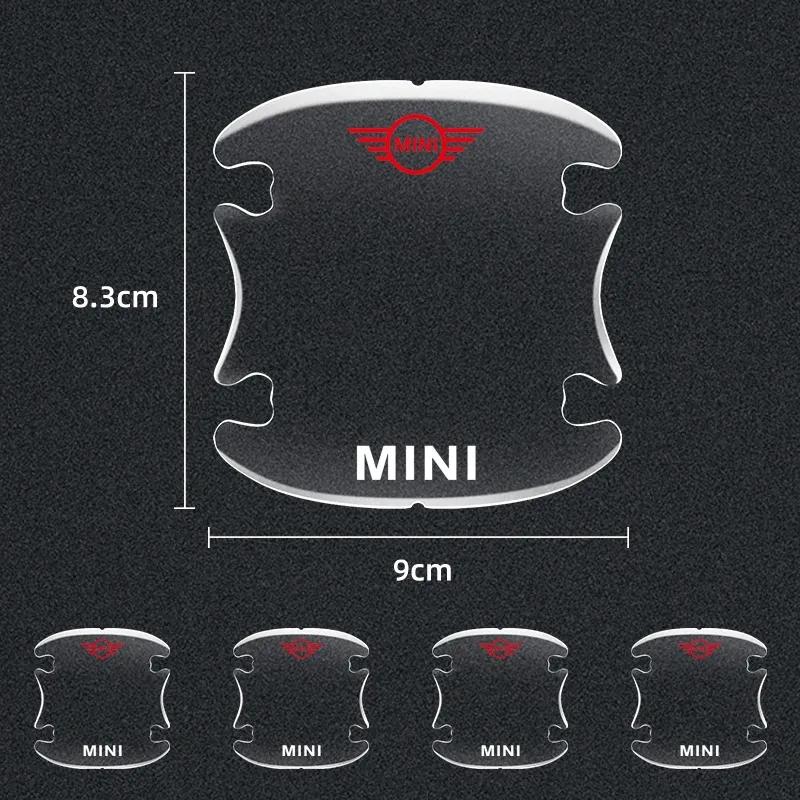 4pcs Transparent Protection Car Emblem Exterior Door Bowl Sticker For Mini Cooper One JCW Works F54 F55 F56 F57 F60 R50