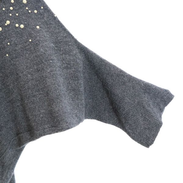 LANVIN en Bleu Long sleeve Dolman sleeve sweater 38 Gray knit Women Used