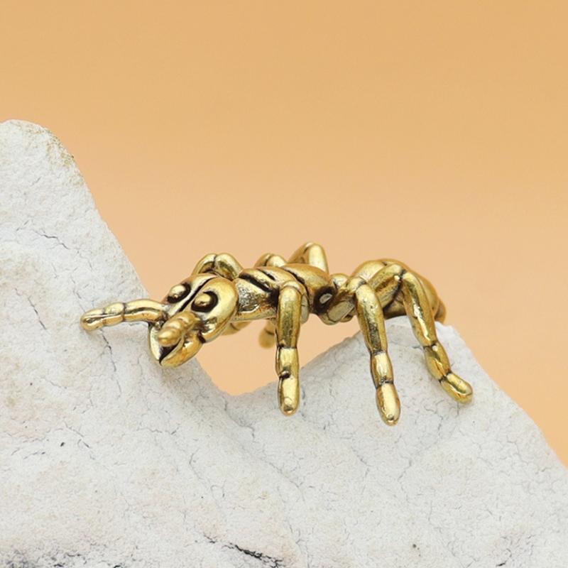 1 Stück Lustige Ameisen Skorpion Handwerk Massivmessing Insekten Käfer Figuren Sammlung Schreibtisch Kleines Ornament Heimdekoration