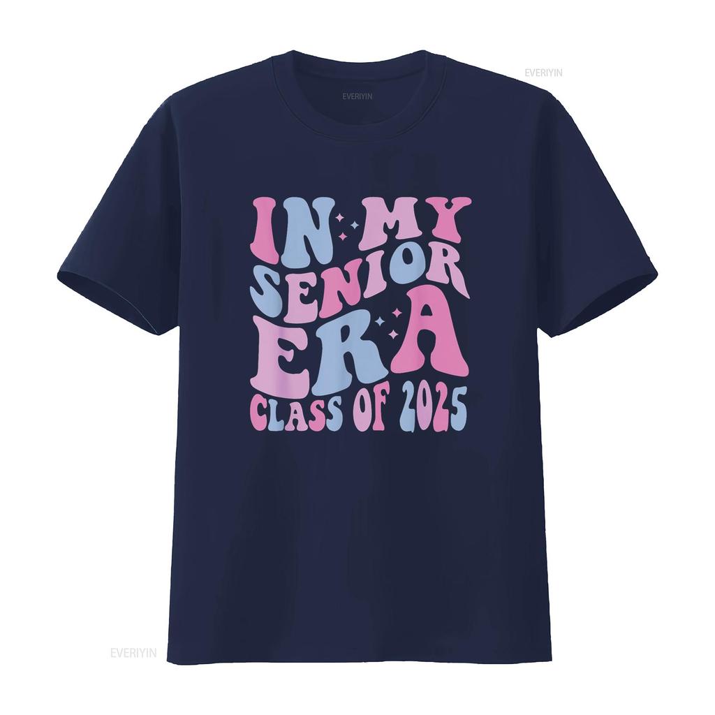 In My Senior Era Class of 2025 T Shirt vintage Washed Comfortable Top For Everyday Wear Slightly Casual fashion Versatile
