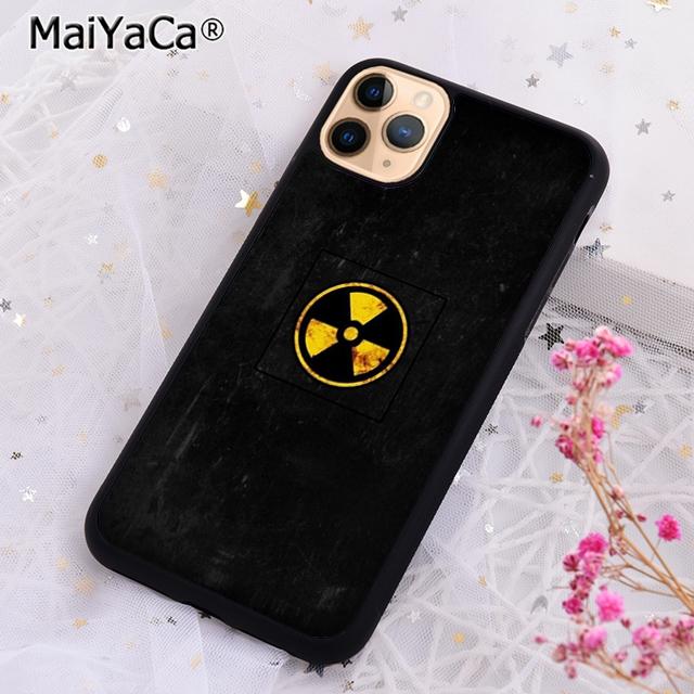 MaiYaCa Radioaktives Warnzeichen Handyhülle Für iPhone 17 Air 16 15 plus 11 12 13 14 pro max Hülle coque