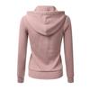 Casual Women Autumn Solid Color Long Sleeve Hoodie Pockets Zipper Sports Coat