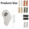 10Pcs Golfs Iron Head Cover Thick PU Leather Golfs Head Cover Replacement Headcover Protective Cover Easy to Use
