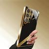 Husă nouă placată cu aur pentru telefon pentru Samsung Galaxy S26 Ultra S25 Plus S24 S23 S22 fe sticlă securizată Modele artistice cu textură