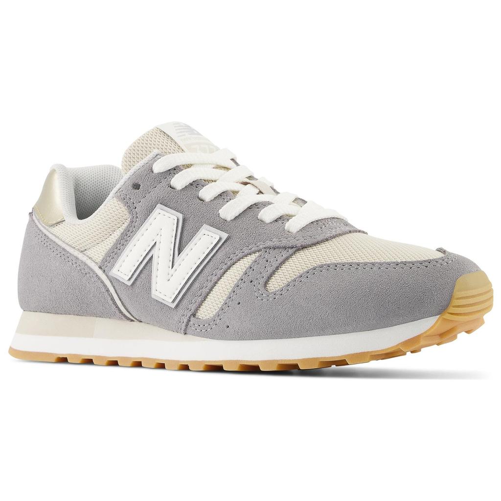 New Balance Nb 373 Comfortable Versatile Mesh Leather Durable Breathable Low Top Running Shoes Women Sneaker Gray White WL373PH2