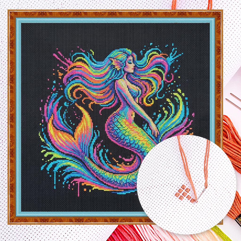 Tier Voll 14CT DIY Zählstickerei-Set für Erwachsene Heimdekorations-Muster Kunsthandwerk-Kits 11,81x11,81 Zoll