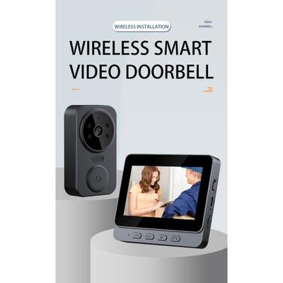 4.3 Inches Screen Wireless Smart Video Doorbell Household Night Version Two-Way Speaking Video Door Ring