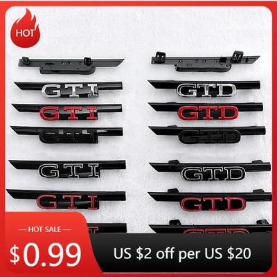 Pour VW VOLKSWAGEN 2026 Nouveau 1 pièce ABS GTI GTD Logo Badge de Remplacement pour Calandre de Capot Avant de Voiture Pour Volkswagen VW Golf 8 Rline GTI Polo