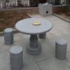 Antique Granite Stone Table Set: Marble Round Table & Stools for Garden or Villa Courtyard