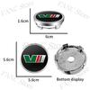 DAYB7 4pcs 56mm/60mm V VRS Logo Car Wheel Hub Center Cap Badge Covers Sticker For Skoda Octavia 2 3 A7 Superb Rapid Kodiaq Karoq Fabia