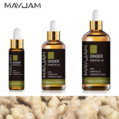 MAYJAM 10ml/30ml/100ml Ingwer Natürliches Ätherisches Öl Gut für Aromatherapie Entspannung Hauttherapie Haarwachstum Gesunde Pflege Wasserlösliches Öl