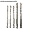 High Speed Eccentric Drill Bit Set for Glass Tiles 5pcs Tungsten Steel Alloy