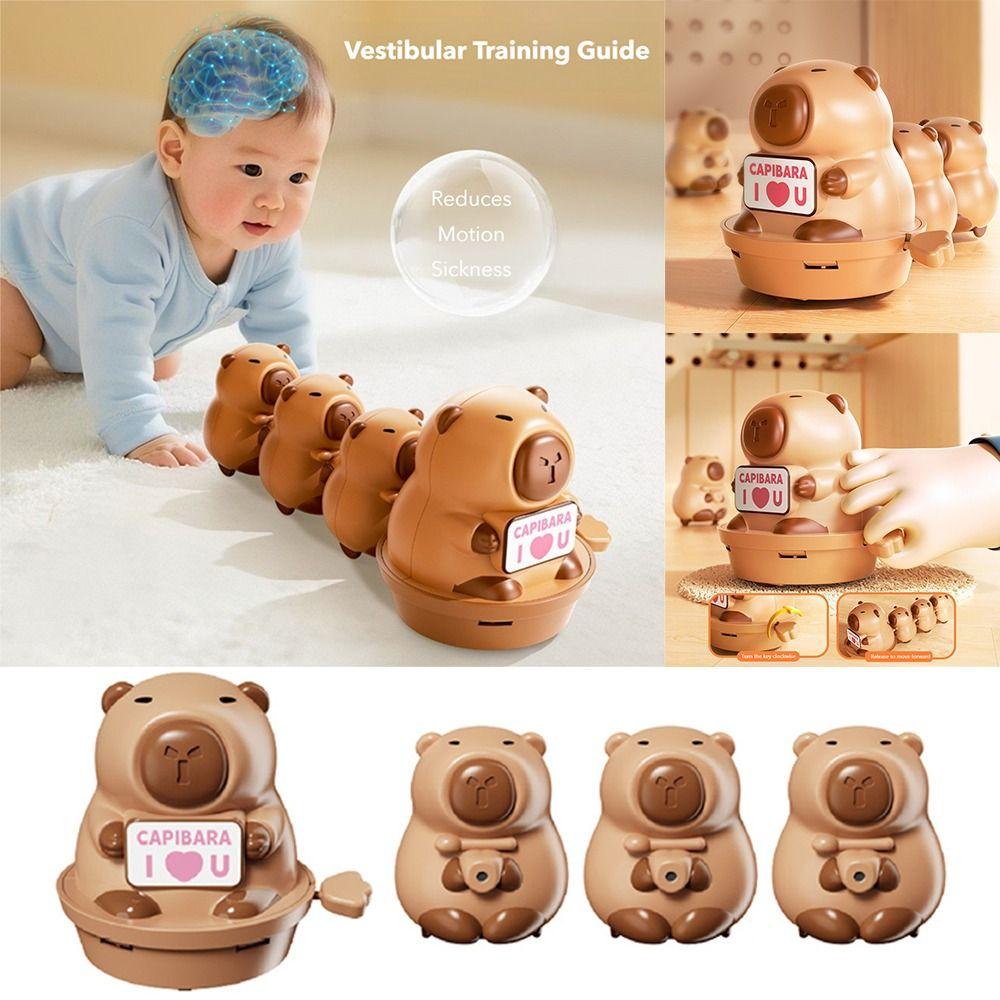 

Cartoon Capibara Wind Up Doll Brown Swing Crawling Toy Cute Capybara Clockwork Toy Kids