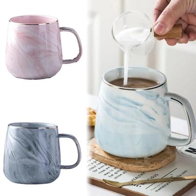 Taza de Vidrio de Porcelana Redonda Taza de Espresso con Oreja de Cerámica Tazas Creativas para Café Té con Leche Taza de Oficina Herramientas de Cocina para el Hogar