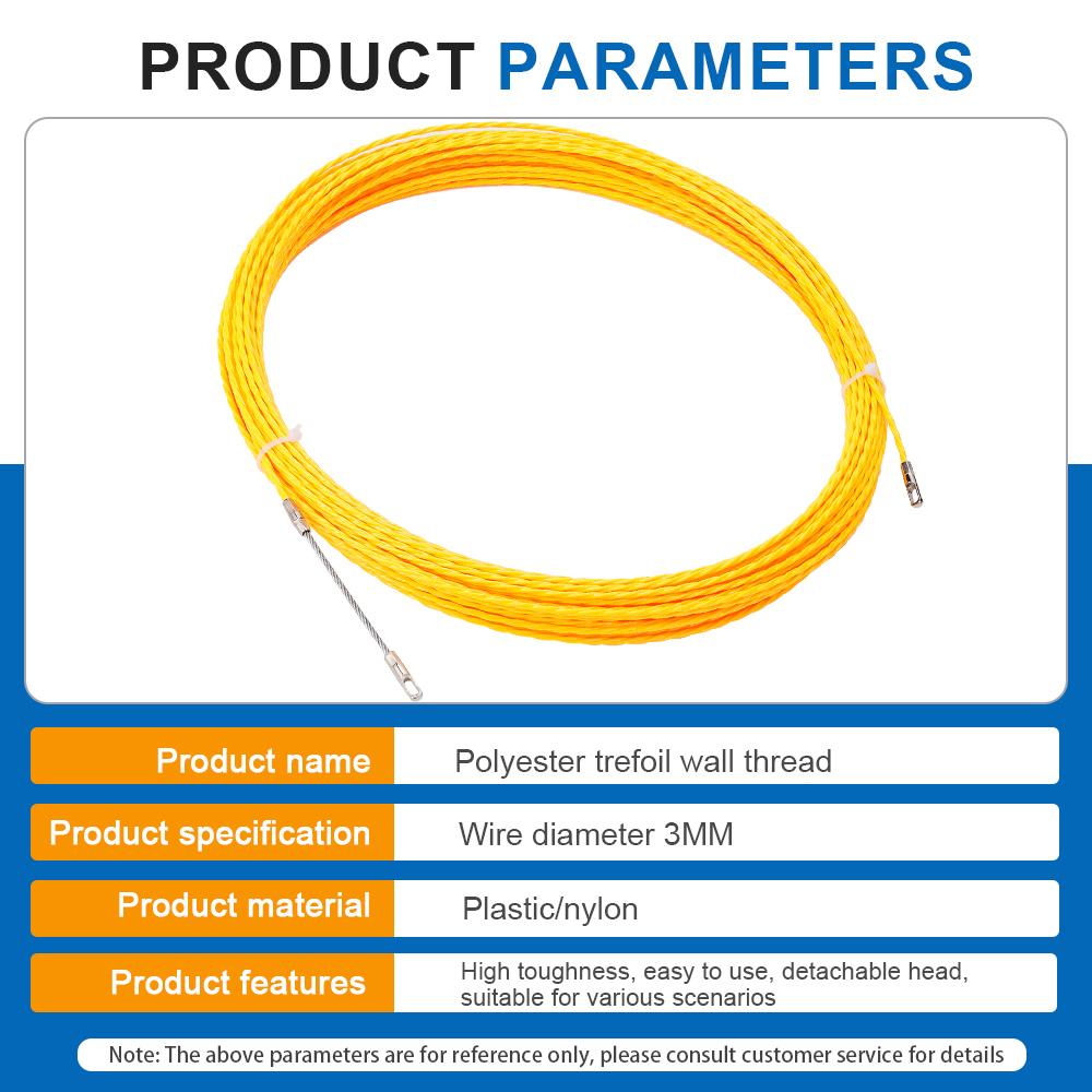 3mm 10-50M Kabelzieher Fischband Rollenabzieher Glasfaser Metall Wand-Kabeleinziehrohr Für Telekommunikation Elektro Wand-Kabeleinziehrohr Werkzeug