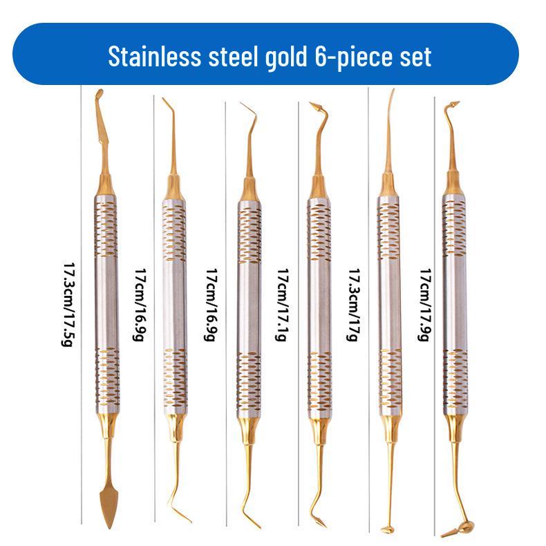 Dental Aesthetic Filling Resin Trimmer Kit, 7-Piece, New Silicone Handle, High-Temperature Resistant.