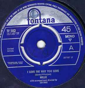 

7inch Record MILLIE SMALL - I Love The Way You Love / Bring It TF502 Fontana 1964 UK Reggae, Ska & Dub Used