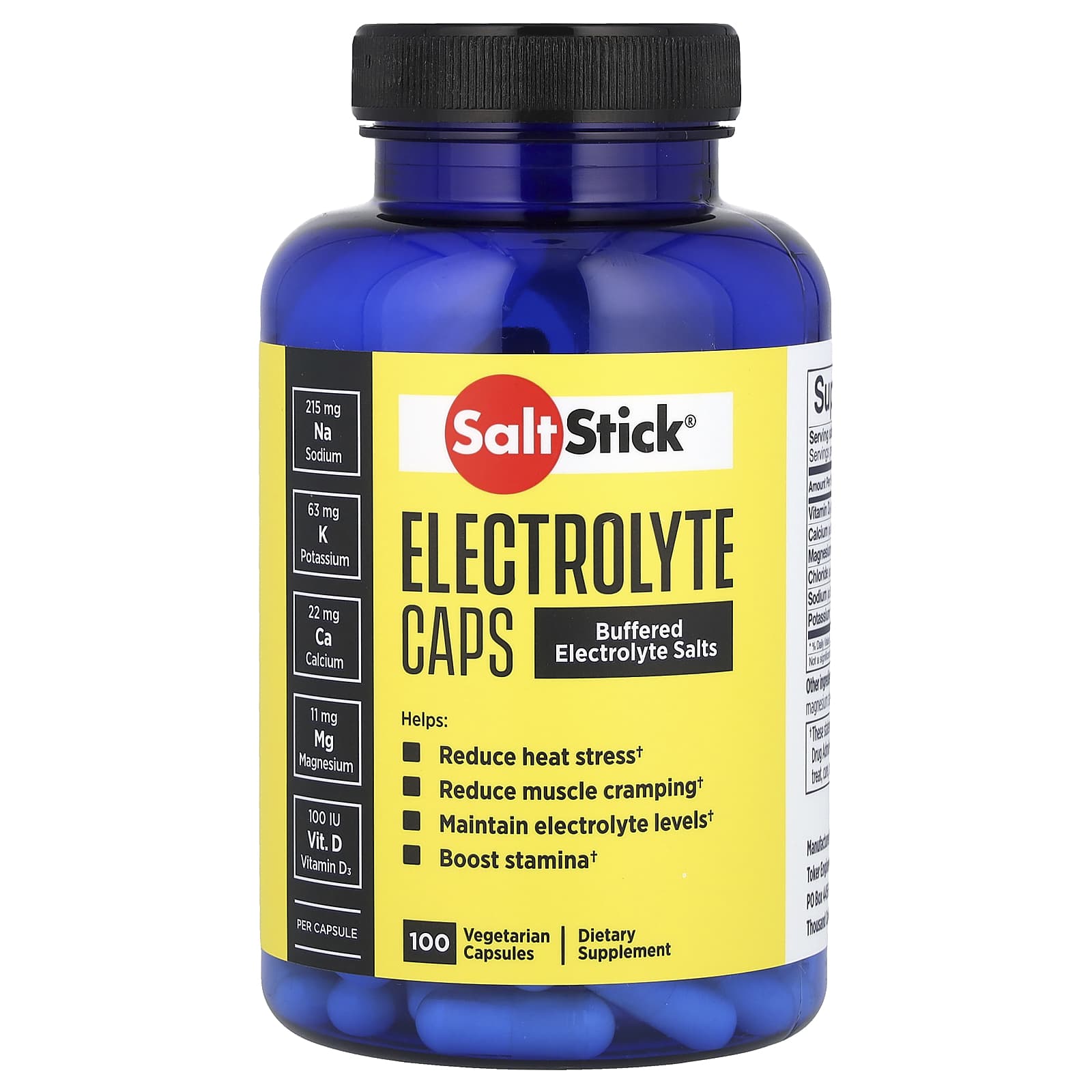 

Electrolyte Caps, Buffered Electrolyte Salts, 100 Vegetarian Capsules