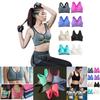 Womens Zip Front Wireless Padded Sports Bra Yoga Cami Push Up Support Top Vests