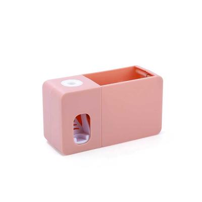 Home 2-in-1 Toothpaste Dispenser Punch-free Wall Mount Tooth Paste Toothbrush Holder Multifunctional Squeezer Bathroom Supplies