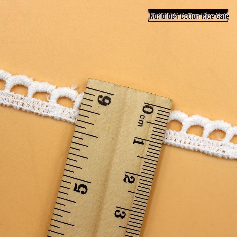 Water Soluble Lace Embroidery Collar - DIY Sewing Material Crescent Edge Cotton 