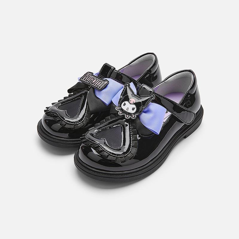 Synthetic Leather Fabric Princess Shoes Breathable Low-Top Shoes Kids shoes Black 204225141046