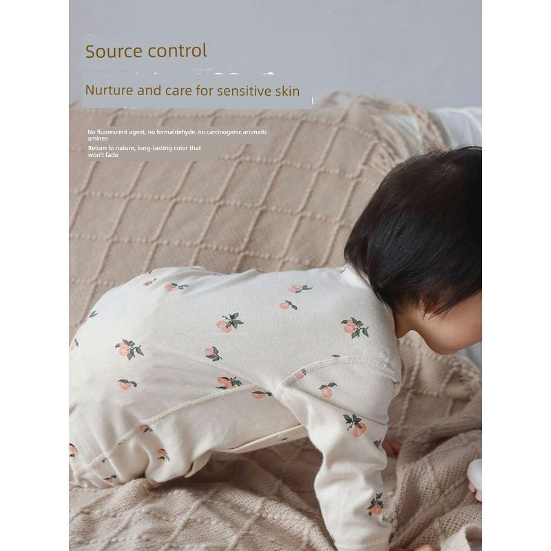 Newborn Girl Romper, Cute and Adorable Seamless One-Piece Crawling Suit, New Side-Opening Baby Clothes, Soft Baby Crawling Suit