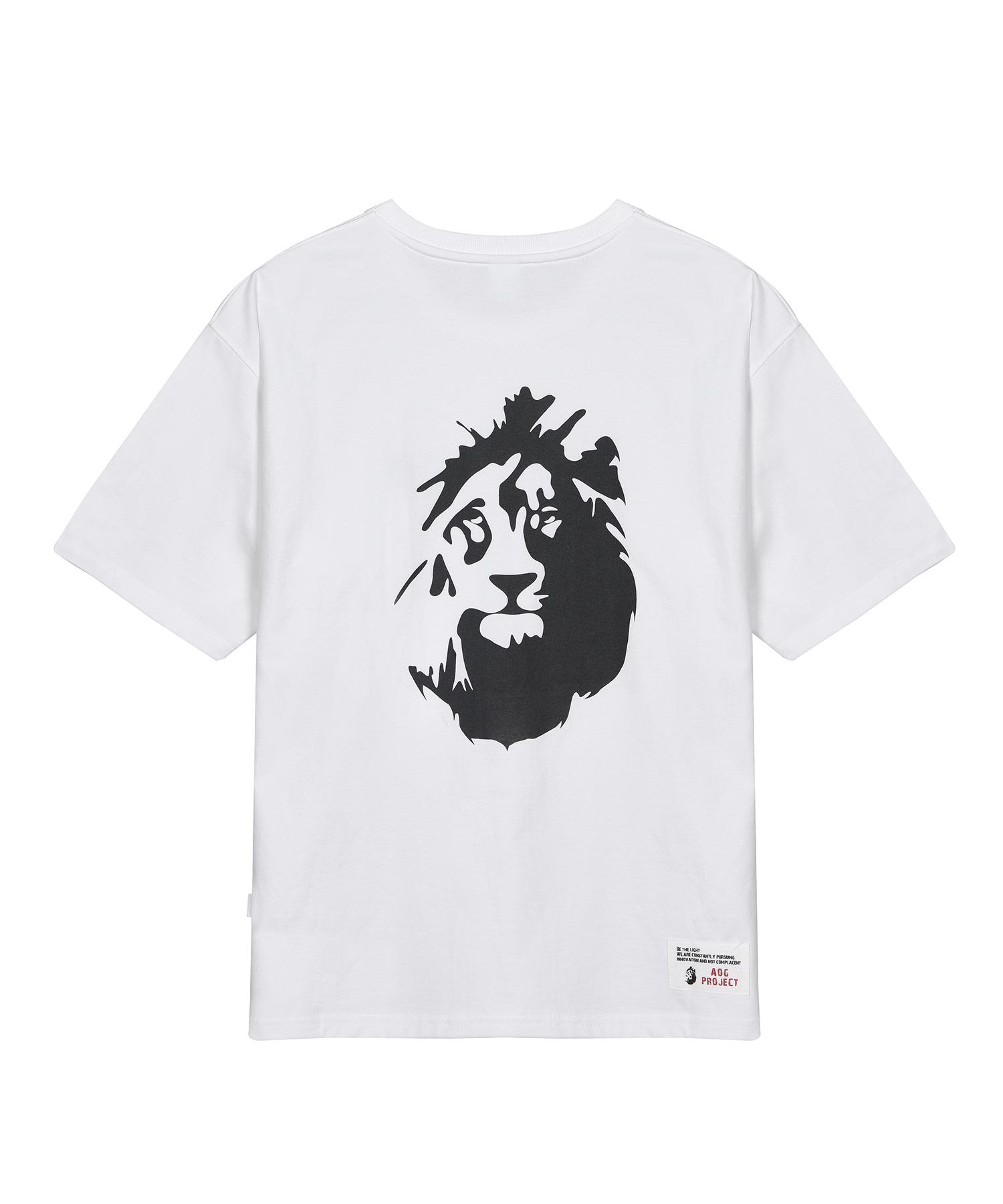 Aoz Project Miracle Lion Embossed Logo T-Shirt (White) White/M