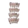 Hand-woven Armor New Three-dimensional Zircon Geometric French Cat Eye Pure Temperament Nail Art Patch
