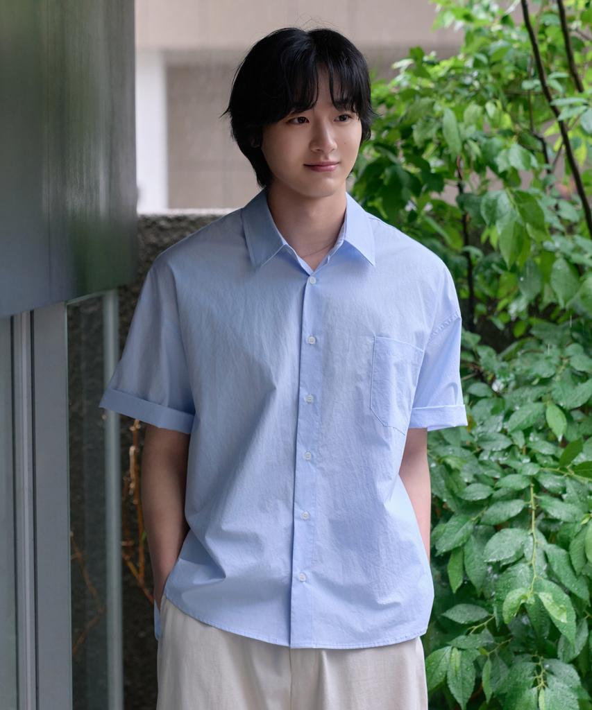 HYOJI 26 Ss Semi-Crop Bio-Washed [Short Sleeve] Shirt (4 Colors)