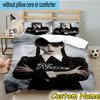 3PCS Custom Name Wednesday Bedding Set, Bedding Set Including 1pc Duvet Cover And 2pcs Pillowcases for Bedroom,Dormitory Gift