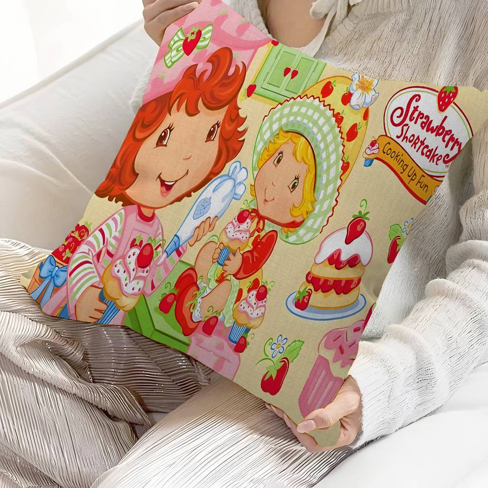S_Strawberrys-S_Shortcakes Cushion Cover Decorative Pillow Sofa Home Decor Case Pillow Cases