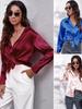 Women's Satin Long-Sleeve Blouse - New European and American Style