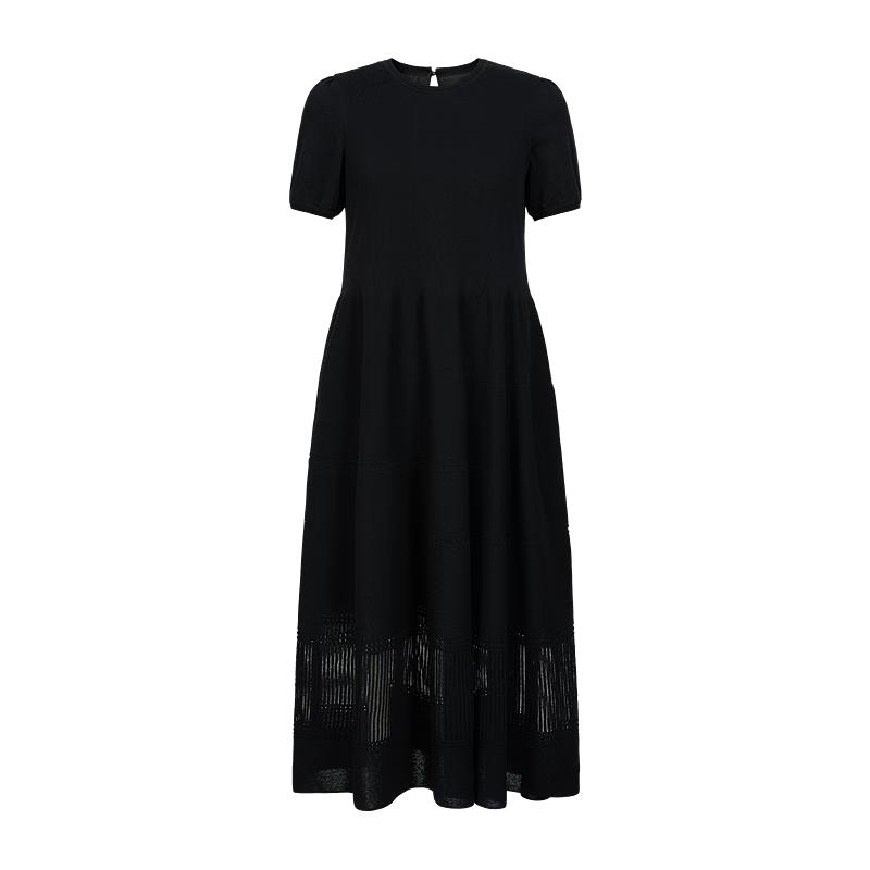 AnnaCo Minimalist Waist-Cinched Knit Dress