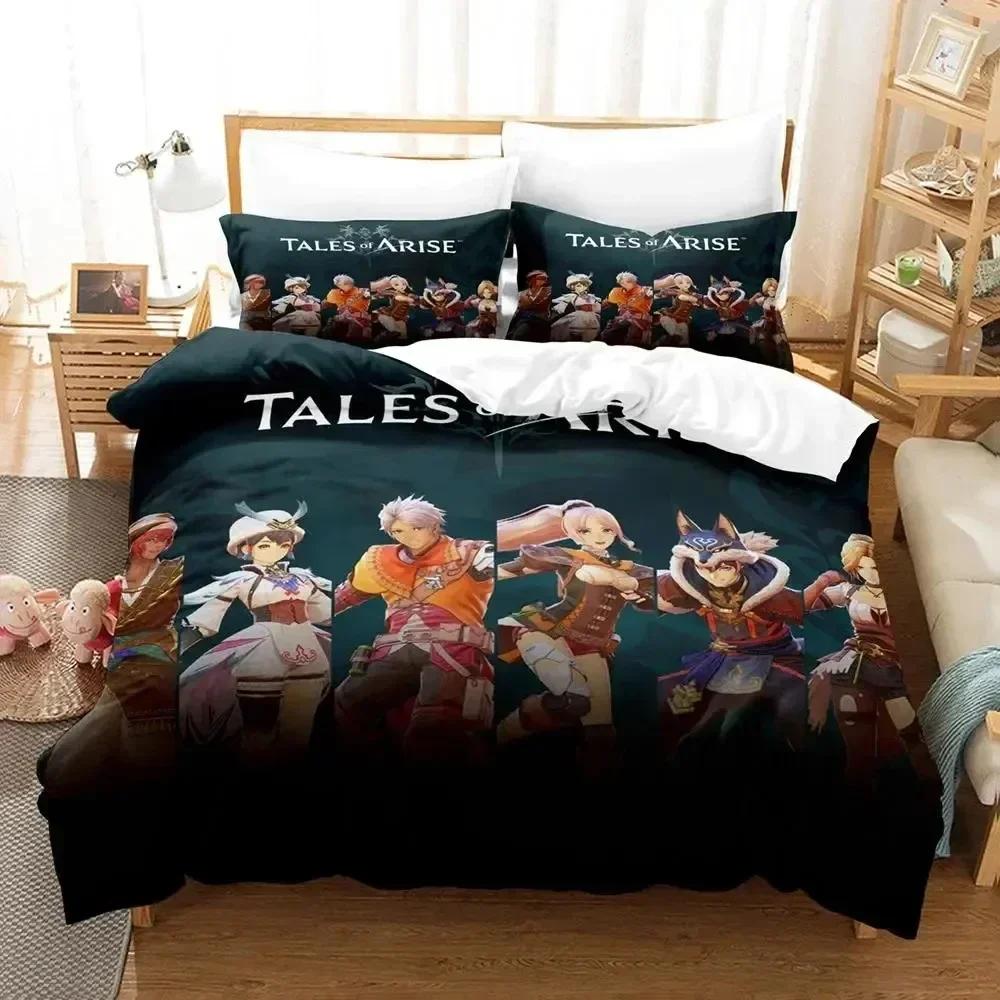 3D Print Game Tales of Arise Bedding Set Printed Bed Set With Pillowcase Bed Duvet Cover Soft Queen King Size Bedclothes Home
