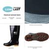 Langlaist Black Waterproof Chemical-Resistant High-Top Warm Boots – Non-Slip Wear-Resistant for Outdoor Fishing