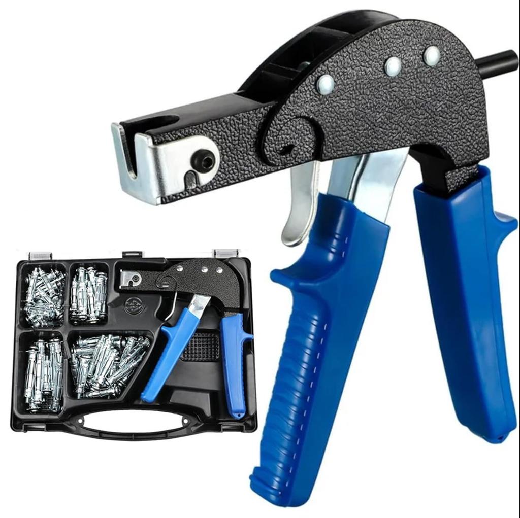Wall Anchor Screws Gun Heavy Duty Metal Tool Hollow Wall Anchors Gun Plasterboard Fixing Gun Cheville with 72pcs Molly Bolt