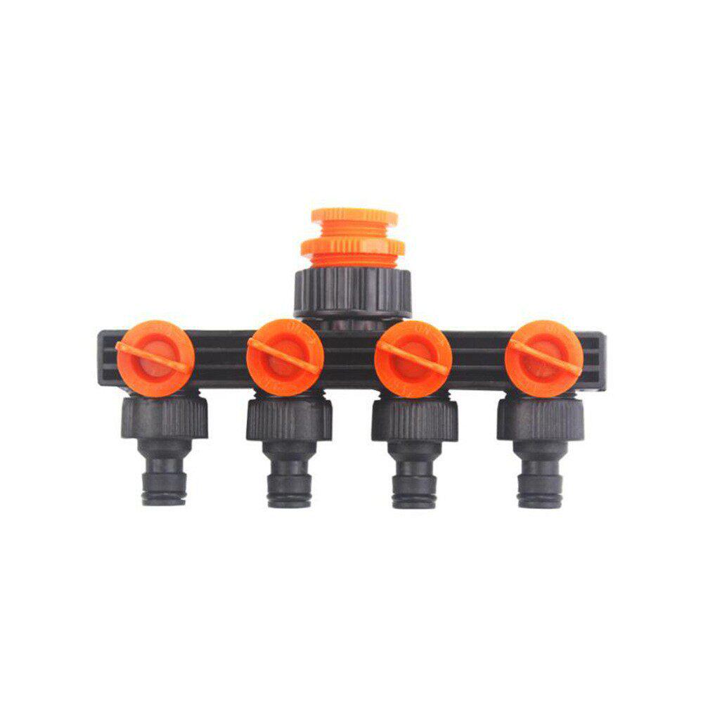 

Garden Watering Splitter, 1-to-4 Valves, Independent Flow Control, Nipple Connectors, Watering Diverter Accessories
