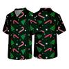 Men's Christmas Theme Caregiver Uniform, Holiday Scrub Top for Nurses and Workers