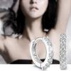 Single-row Flash Diamond Earrings Korean Joker Earrings Earrings Earrings European and American Silver Jewelry Earrings