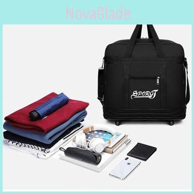Large Capacity Foldable Travel Bag With Multiple Compartments For Air Travel